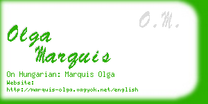 olga marquis business card